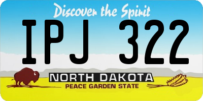 ND license plate IPJ322