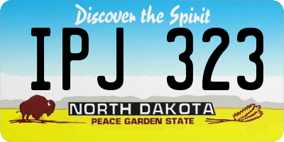ND license plate IPJ323