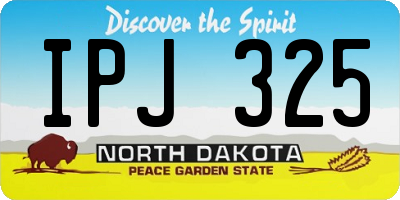 ND license plate IPJ325