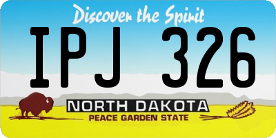ND license plate IPJ326
