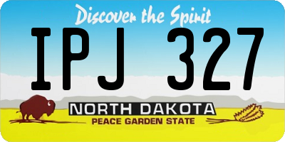 ND license plate IPJ327