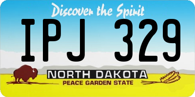 ND license plate IPJ329