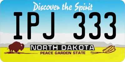 ND license plate IPJ333