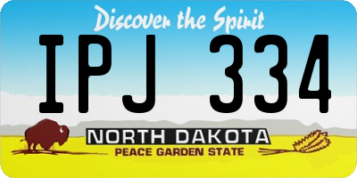 ND license plate IPJ334