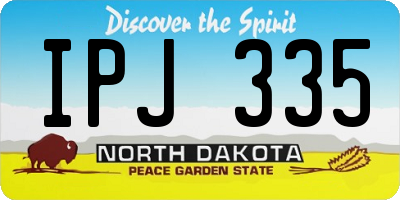 ND license plate IPJ335