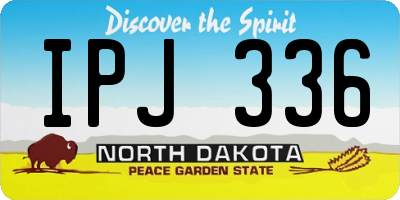 ND license plate IPJ336