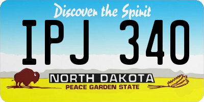 ND license plate IPJ340
