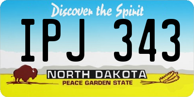 ND license plate IPJ343