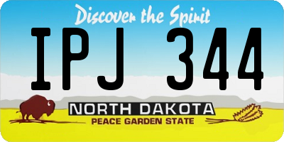 ND license plate IPJ344