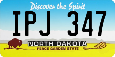 ND license plate IPJ347