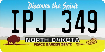 ND license plate IPJ349