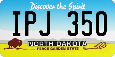 ND license plate IPJ350
