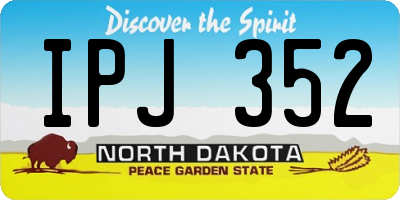 ND license plate IPJ352