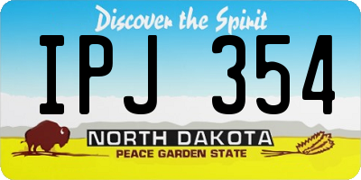 ND license plate IPJ354