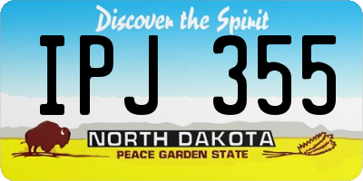 ND license plate IPJ355