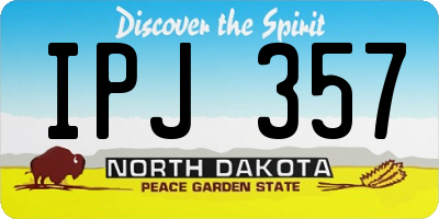 ND license plate IPJ357