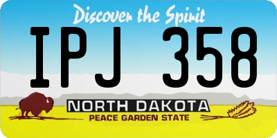 ND license plate IPJ358
