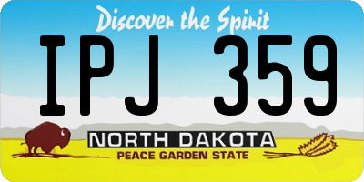 ND license plate IPJ359