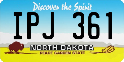 ND license plate IPJ361