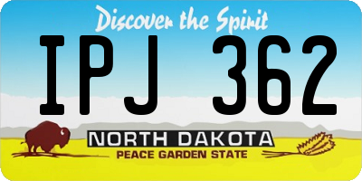 ND license plate IPJ362