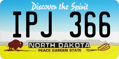 ND license plate IPJ366