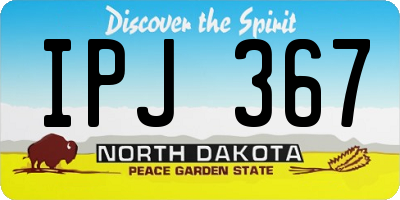 ND license plate IPJ367