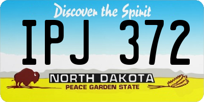 ND license plate IPJ372