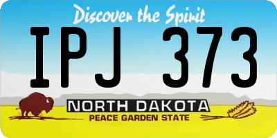 ND license plate IPJ373