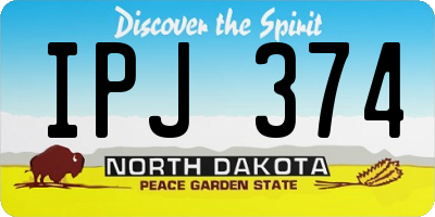 ND license plate IPJ374