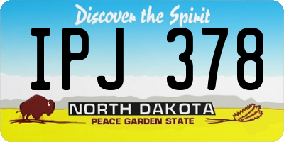 ND license plate IPJ378