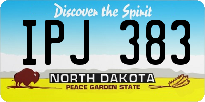 ND license plate IPJ383