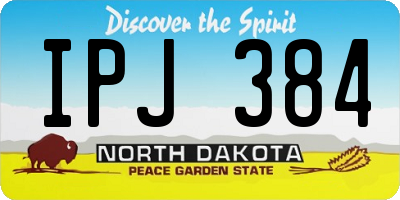 ND license plate IPJ384