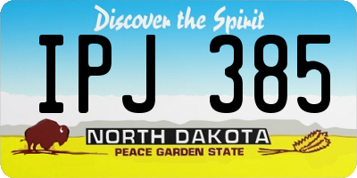 ND license plate IPJ385