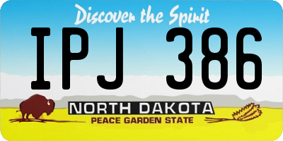 ND license plate IPJ386