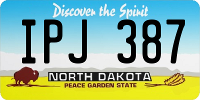 ND license plate IPJ387