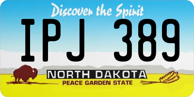 ND license plate IPJ389