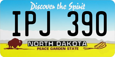 ND license plate IPJ390