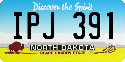 ND license plate IPJ391