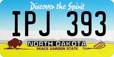 ND license plate IPJ393