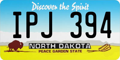 ND license plate IPJ394
