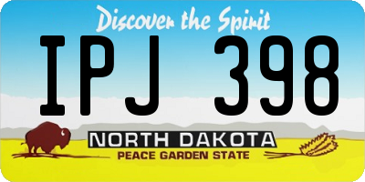 ND license plate IPJ398