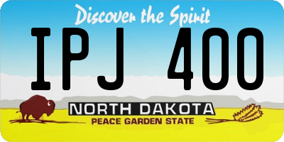 ND license plate IPJ400