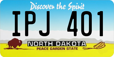 ND license plate IPJ401
