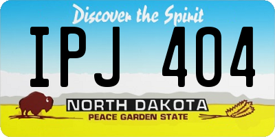 ND license plate IPJ404