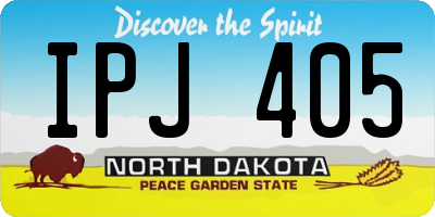 ND license plate IPJ405