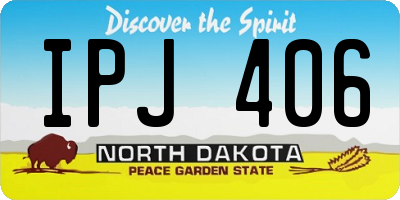 ND license plate IPJ406