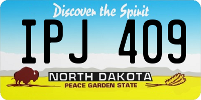 ND license plate IPJ409