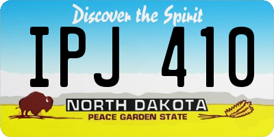 ND license plate IPJ410