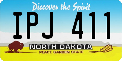 ND license plate IPJ411