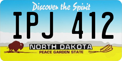 ND license plate IPJ412